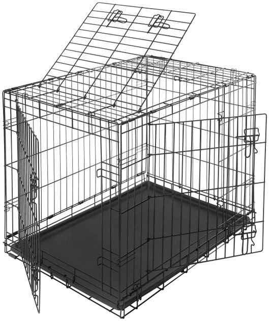 Frisco Heavy Duty All-in-1 Multi-Stage 3 Door Collapsible Wire Dog Crate 7 Frisco Heavy Duty All-in-1 Multi-Stage 3 Door Collapsible Wire Dog Crate - Image 5