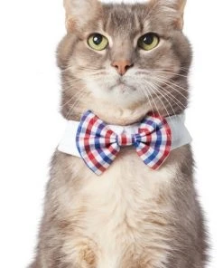 Frisco Plaid Dog & Cat Bow Tie, Red & Blue -PetNest Shop 248722 PT2. SY630 V1614031619