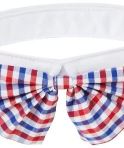 Frisco Plaid Dog & Cat Bow Tie, Red & Blue -PetNest Shop 248722 PT3. SY630 V1613762799