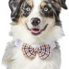 Frisco Plaid Dog & Cat Bow Tie, Orange & Blue -PetNest Shop 248723 MAIN. SY630 V1614363709