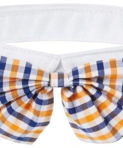 Frisco Plaid Dog & Cat Bow Tie, Orange & Blue -PetNest Shop 248723 PT3. SY630 V1614363989