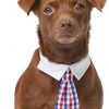 Frisco Plaid Dog & Cat Neck Tie, Red & Blue