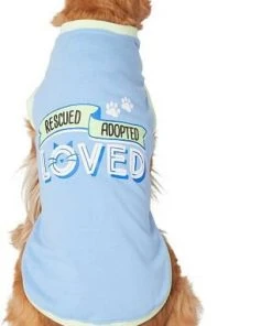 Frisco Rescued, Adopted, Loved Dog & Cat T-Shirt, Blue -PetNest Shop 249195 PT2. SY630 V1624592265
