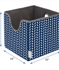 Frisco Square Collapsible Pet Toy Storage Bin, Navy Herringbone 10 Frisco Square Collapsible Pet Toy Storage Bin, Navy Herringbone -PetNest Shop 250566 PT2. SY630 V1613774177