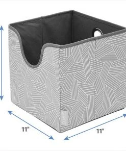 Frisco Square Collapsible Pet Toy Storage Bin, Gray Basket Weave -PetNest Shop 250568 PT2. SY630 V1613773607