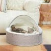 Frisco Hooded Zipper Cat & Dog Covered Bed, Gray Basket Weave -PetNest Shop 251236 MAIN. SY630 V1615570044