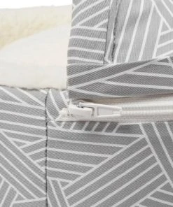 Frisco Hooded Zipper Cat & Dog Covered Bed, Gray Basket Weave -PetNest Shop 251236 PT6. SY630 V1615569109