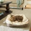 Frisco Fur Cuffed Rectangle Cuddler Cat & Dog Bolster Bed -PetNest Shop 251910 MAIN. SY630 V1615587184