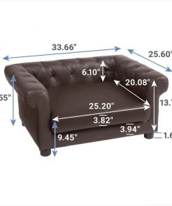 Frisco Leatherette Sofa Pet Bed -PetNest Shop 252551 PT1. SY630 V1623848910