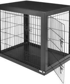 Frisco Double Door Furniture Style Dog Crate, Black -PetNest Shop 253027 PT2. SY630 V1635346028