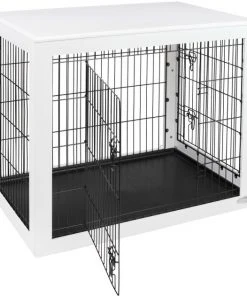 Frisco Double Door Furniture Style Dog Crate, White -PetNest Shop 253031 PT3. SY630 V1635345826