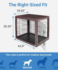Frisco Double Door Furniture Style Dog Crate, Brown -PetNest Shop 253035 PT1. SY630 V1645804615