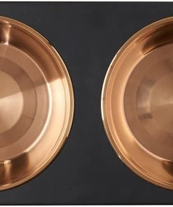 Frisco Copper Stainless Steel Elevated Foldable Double Dog & Cat Bowls -PetNest Shop 253059 PT4. SY630 V1616595747