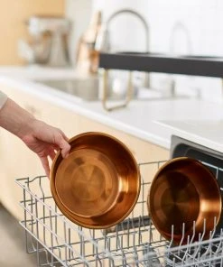 Frisco Copper Stainless Steel Elevated Foldable Double Dog & Cat Bowls -PetNest Shop 253059 PT7. SY630 V1616595447