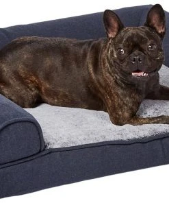 Frisco Faux Felt Orthopedic Sofa Bolster Dog Bed w/Removable Cover -PetNest Shop 255181 PT2. SY630 V1616074343
