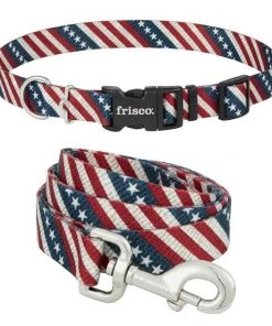 Frisco American Flag Dog Leash & Frisco American Flag Dog Collar