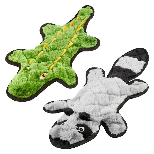 Frisco Flat Plush Squeaking Alligator Dog Toy, Medium & Frisco Flat Plush Squeaking Raccoon Dog Toy, Medium 3 Frisco Flat Plush Squeaking Alligator Dog Toy, Medium & Frisco Flat Plush Squeaking Raccoon Dog Toy, Medium