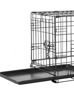 Frisco Fold & Carry Double Door Collapsible Wire Dog Crate & Frisco Gray Basket Weave Dog Crate Mat -PetNest Shop 255477 PT1. SY630 V1604096502