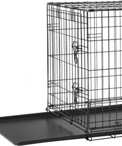 Frisco Fold & Carry Double Door Collapsible Wire Dog Crate, 36 inch & Frisco Gray Basket Weave Dog Crate Mat, 36-in -PetNest Shop 255481 PT1. SY630 V1604081377