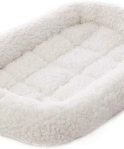 Frisco Fold & Carry Single Door Collapsible Wire Dog Crate & Frisco Quilted Dog Crate Mat, Ivory -PetNest Shop 255487 PT3. SY630 V1604075050