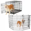 Frisco Heavy Duty Fold & Carry Double Door Collapsible Wire Dog Crate & Frisco Wire Dog Exercise Pen with Step-Through Door, Black -PetNest Shop 255537 MAIN. SY630 V1603646516