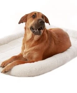 Frisco Heavy Duty Fold & Carry Single Door Collapsible Wire Dog Crate & Frisco Quilted Dog Crate Mat, Ivory -PetNest Shop 255555 PT4. SY630 V1603545106