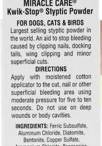Frisco||Miracle Care Frisco Nail Clippers for Cats & Small Dogs & Miracle Care Kwik-Stop Styptic Powder for Dogs, Cats & Birds, .5-oz jar -PetNest Shop 255589 PT4. SY630 V1604097708