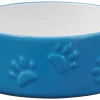 Frisco Paw Prints Non-skid Ceramic Dog & Cat Bowl, Blue -PetNest Shop 256067 MAIN. SY630 V1615299771