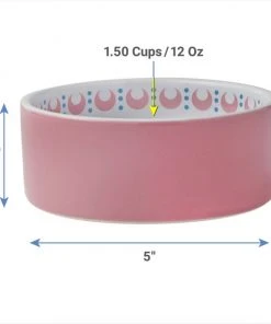 Frisco Kaleidoscope Pattern Non-skid Ceramic Cat Dish, Pink, 1.62 Cup -PetNest Shop 256086 PT1. SY630 V1616697429