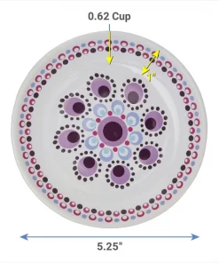 Frisco Kaleidoscope Pattern Non-skid Ceramic Cat Dish, Purple, 0.62 Cup -PetNest Shop 256088 PT1. SY630 V1616168811