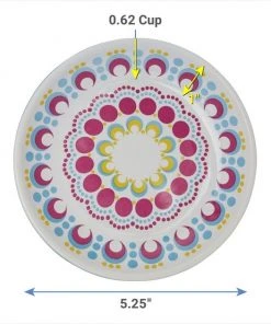 Frisco Kaleidoscope Pattern Non-skid Ceramic Cat Dish, Blue, 0.62 Cup -PetNest Shop 256092 PT1. SY630 V1616168834