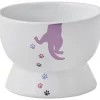 Frisco Cat Print Non-skid Elevated Ceramic Cat Bowl, Short, 1.0 Cup -PetNest Shop 256096 MAIN. SY630 V1615299769