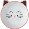 Frisco Cat Face Non-skid Ceramic Cat Bowl, Pink, 1.12 Cups -PetNest Shop 256107 MAIN. SY630 V1616522201