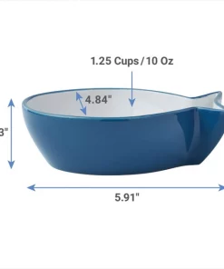 Frisco Fish Shaped Non-skid Ceramic Cat Bowl, 1.37 Cups 11 Frisco Fish Shaped Non-skid Ceramic Cat Bowl, 1.37 Cups -PetNest Shop 256111 PT2. SY630 V1616697595