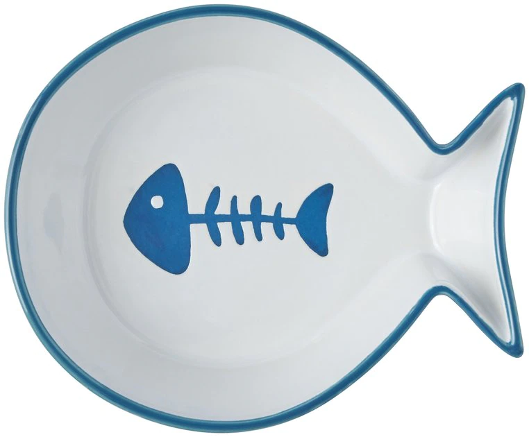 Frisco Fish Shaped Non-skid Ceramic Cat Bowl, 1.37 Cups 7 Frisco Fish Shaped Non-skid Ceramic Cat Bowl, 1.37 Cups - Image 5