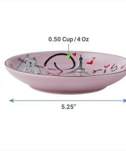 Frisco Paris Non-skid Ceramic Cat Dish, 0.62 Cup -PetNest Shop 256115 PT3. SY630 V1618494747