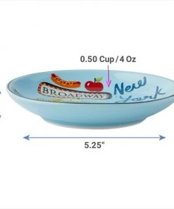 Frisco New York Non-skid Ceramic Cat Dish, 0.62 Cup 12 Frisco New York Non-skid Ceramic Cat Dish, 0.62 Cup -PetNest Shop 256119 PT3. SY630 V1618494712