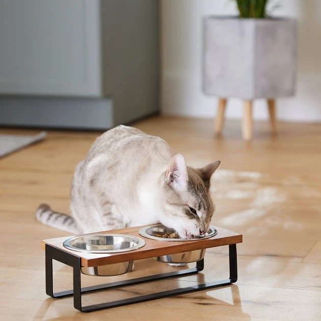 Frisco Wooden Bars Dog & Cat Double Bowl Diner 8 Frisco Wooden Bars Dog & Cat Double Bowl Diner - Image 6