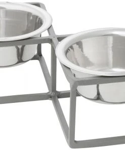 Frisco Diamond Dog & Cat Double Bowl Diner -PetNest Shop 257147 PT2. SY630 V1612365678