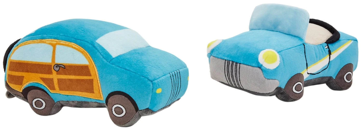 Frisco Road Trip Cruisers Plush Squeaky Dog Toy, 2 count 3 Frisco Road Trip Cruisers Plush Squeaky Dog Toy, 2 count