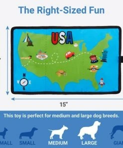 Frisco Road Trip Foldable Map Flat Plush Squeaky Dog Toy -PetNest Shop 261998 PT1. SY630 V1622563942