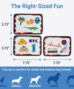 Frisco Road Trip Postcards Flat Plush Squeaky Dog Toy, 3 count -PetNest Shop 262005 PT1. SY630 V1622563638