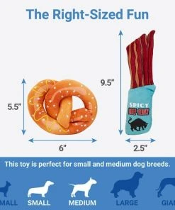 Frisco Road Trip Jerky & Pretzel Plush Squeaky Dog Toy, 2 count 6 Frisco Road Trip Jerky & Pretzel Plush Squeaky Dog Toy, 2 count -PetNest Shop 262011 PT1. SY630 V1622563941