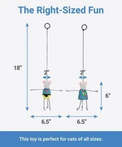 Frisco Road Trip Tourist Bouncy Mouse Cat Toy with Catnip, 2 count -PetNest Shop 262018 PT1. SY630 V1623698248