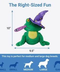 Frisco Magic Wizard Frog Plush Squeaky Dog Toy -PetNest Shop 265588 PT1. SY630 V1623352151