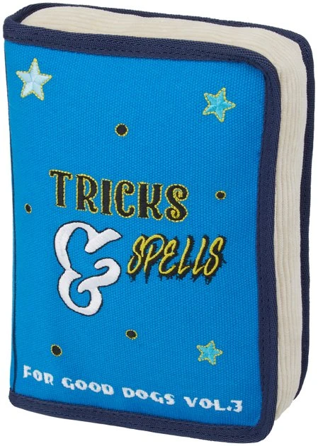 Frisco Magic Spell Book Plush Squeaky Dog Toy 3 Frisco Magic Spell Book Plush Squeaky Dog Toy