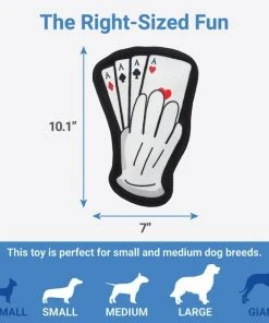 Frisco Magic Lucky Aces Flat Plush Squeaky Dog Toy -PetNest Shop 265612 PT1. SY630 V1623352057