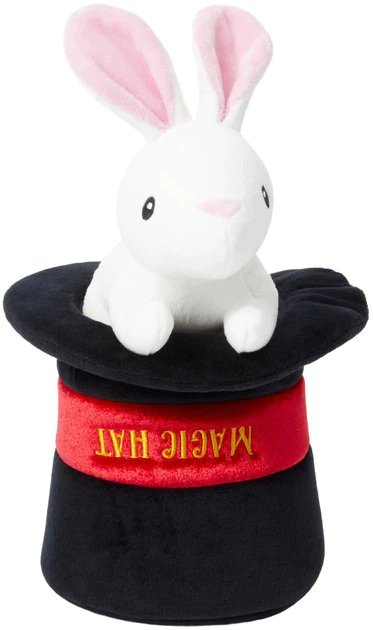 Frisco Magic Rabbit in a Hat 2-in-1 Plush Squeaky Dog Toy 3 Frisco Magic Rabbit in a Hat 2-in-1 Plush Squeaky Dog Toy