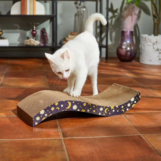 Frisco Magic Moon & Stars Wave Scratcher Cat Toy with Catnip 5 Frisco Magic Moon & Stars Wave Scratcher Cat Toy with Catnip - Image 3