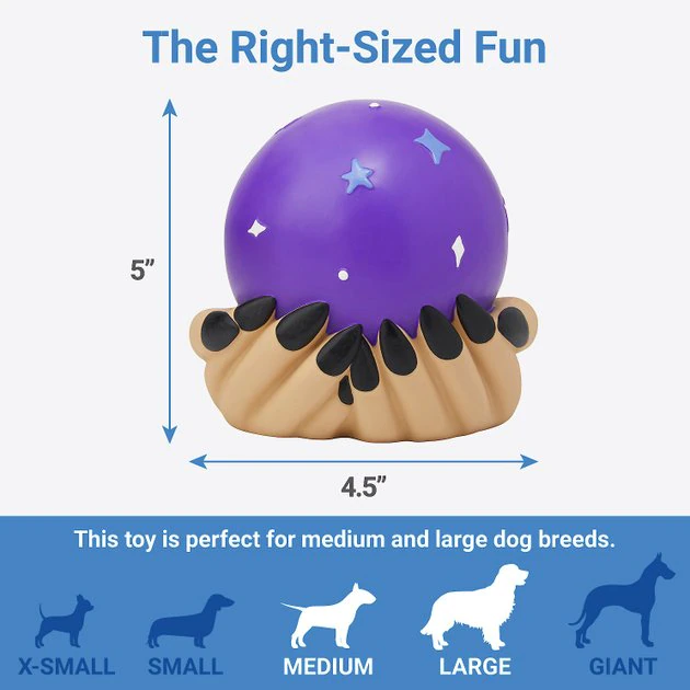 Frisco Magic Fortune Teller's Crystal Ball Latex Squeaky Dog Toy 4 Frisco Magic Fortune Teller's Crystal Ball Latex Squeaky Dog Toy - Image 2